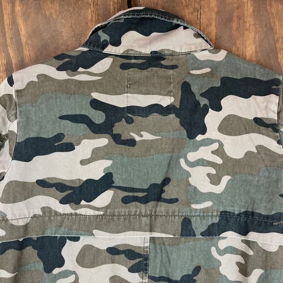 Ci Sono Originals Womens Jacket Green Camouflage Utility 100% Cotton Medium - Picture 12 of 13